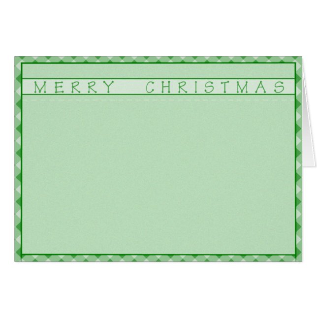 Merry Christmas Gingham (Front Horizontal)