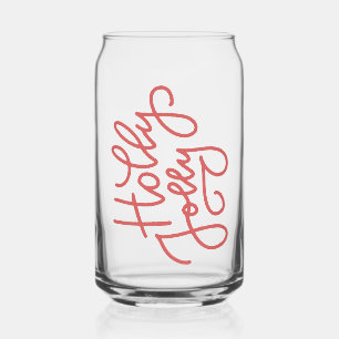 Merry Christmas Glass Festive Holiday Drinkware