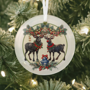 Merry Christmas Glass Ornament