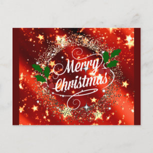Merry Christmas glitter and shine Postcard