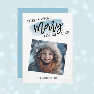 Merry Christmas Glitter Holiday Card