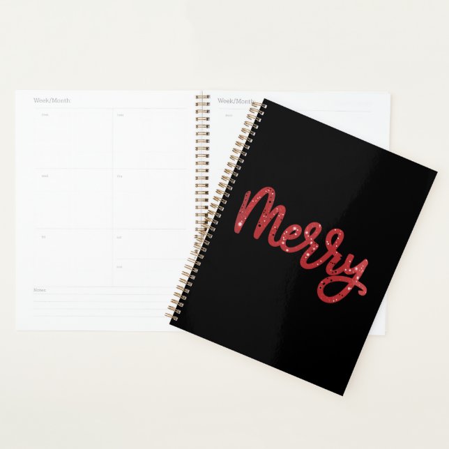 Merry Christmas Glitter Holiday  Planner (Display)