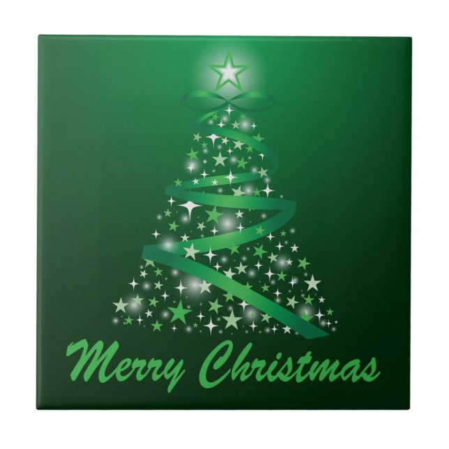 Merry Christmas Glow Tree Tile (Front)