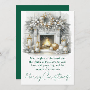 Merry Christmas – Glowing Fireplace Holiday Card