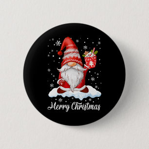 Merry Christmas Gnome Coffee Family Matching  2 Inch Round Button