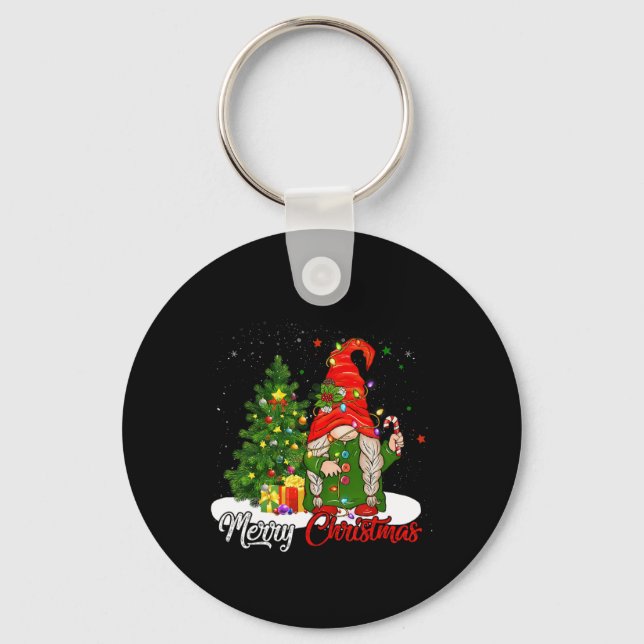 Merry Christmas Gnome Family Christmas S For Women Keychain (Front)