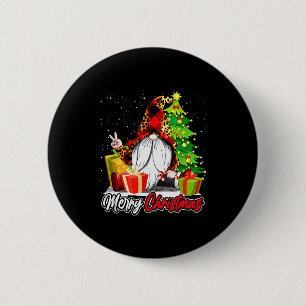 Merry Christmas Gnome Family Matching Pajama Xmas  2 Inch Round Button