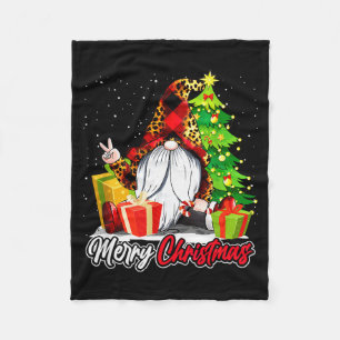 Merry Christmas Gnome Family Matching Pajama Xmas  Fleece Blanket