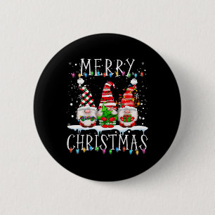Merry Christmas Gnome Funny Family Xmas Kids Adult 2 Inch Round Button