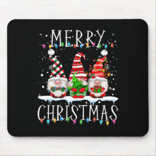 Merry Christmas Gnome Funny Family Xmas Kids Adult Mouse Pad