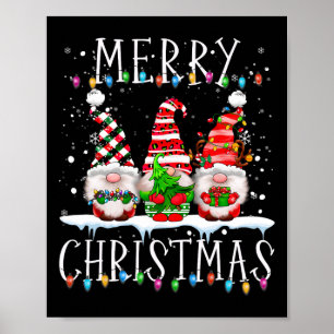 Merry Christmas Gnome Funny Family Xmas Kids Adult Poster