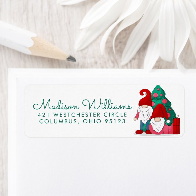 Merry Christmas Gnome Label (Insitu)