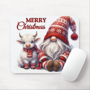 Merry Christmas Gnome Mouse Pad