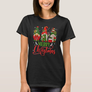 Merry Christmas Gnome Pyjamas Gnomies Lights Xmas T-Shirt