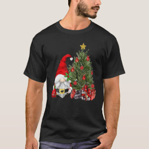 Merry Christmas Gnome With Christmas Tree Xmas T-Shirt