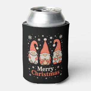Merry Christmas Gnome Xmas Holiday Season Can Cooler