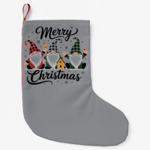 Merry Christmas Gnomes Cute Xmas Holiday Tree Small Christmas Stocking