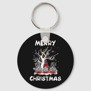 Merry Christmas Gnomes Fun Xmas Family Men Women Keychain