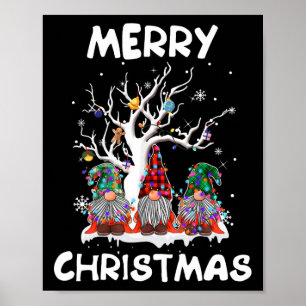 Merry Christmas Gnomes Fun Xmas Family Men Women Poster