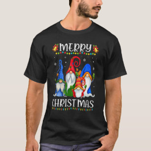 Merry Christmas Gnomes Gnomies Xmas Lights Holida T-Shirt