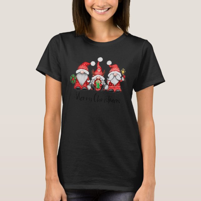 Merry Christmas  Gnomes Happy Gnomies Xmas T-Shirt (Front)