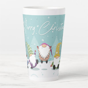 Merry Christmas Gnomes Latte Mug