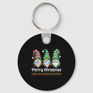 Merry Christmas Gnomes Light Family Gnome Xmas Mat Keychain