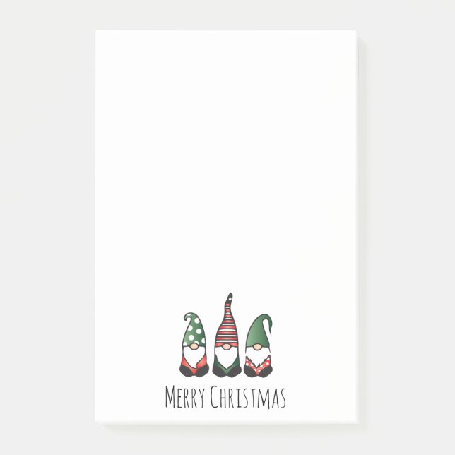 Merry Christmas Gnomes Post-it Notes (Front)
