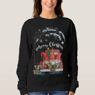 Merry Christmas Gnomes Red Truck Snow Xmas Tree Pa Sweatshirt