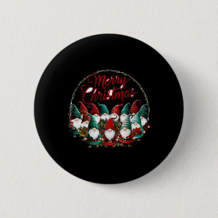 Merry Christmas Gnomes T Shirt 2 Inch Round Button