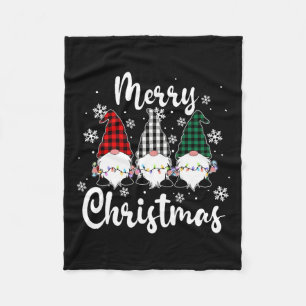 Merry Christmas Gnomes Xmas Family Gnomes Lover Me Fleece Blanket