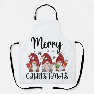 Merry Christmas Gnomies Christmas Gnomes  Apron