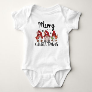 Merry Christmas Gnomies Christmas Gnomes  Baby Bodysuit
