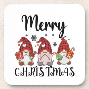 Merry Christmas Gnomies Christmas Gnomes  Coaster