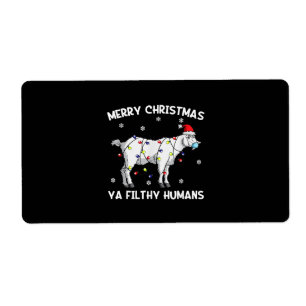 Merry Christmas Goat Face Mask Goat Santa