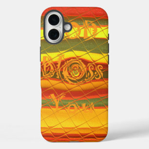 Merry Christmas God Bless You Colours Design iPhone 16 Plus Case