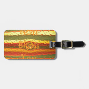 Merry Christmas God Bless You Colours Design Luggage Tag