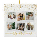 Merry Christmas Gold 6 Photo Collage