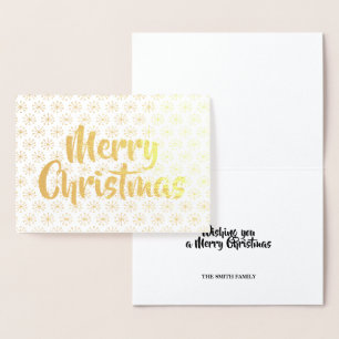 Merry Christmas Gold Foil Card