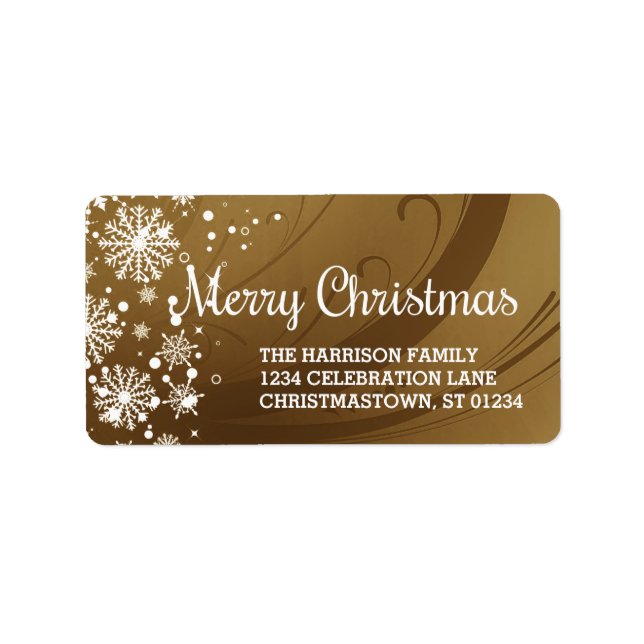 Merry Christmas (gold) Label (Front)