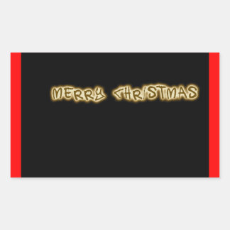 merry christmas gold sticker