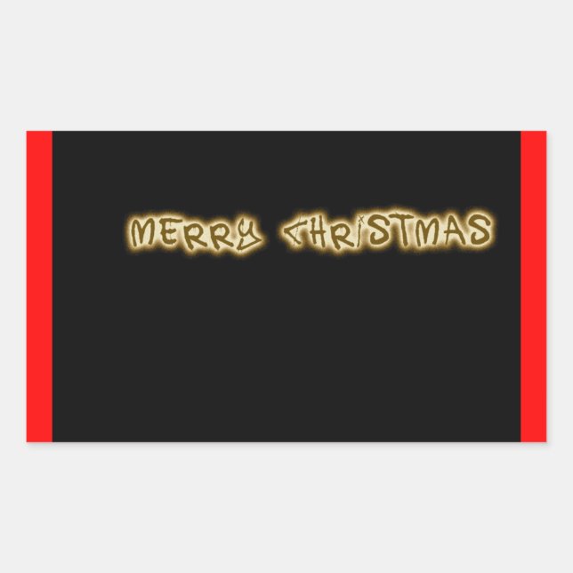 merry christmas gold sticker (Front)