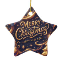 Merry Christmas Golden Hour Geometric Elegant