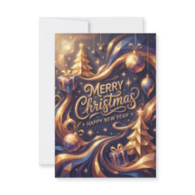 Merry Christmas Golden Hour Geometric Elegant