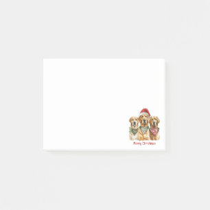 Merry Christmas Golden Retriever Dogs Post-it Notes