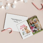 MERRY CHRISTMAS GOLDEN RETRIEVER SINGLE PHOTO HOLIDAY CARD<br><div class="desc">Our Golden Retriever inspired Merry Christmas photo cards feature a watercolor image of a funny dog in Santa Hat with a snowman and a pine tree. Add your dog picture or a family portrait with your pet or furry friend. On the back, add a personal touch with a custom message...</div>
