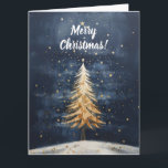 Merry Christmas Golden Tree Card<br><div class="desc">Merry Christmas Golden Tree Card</div>