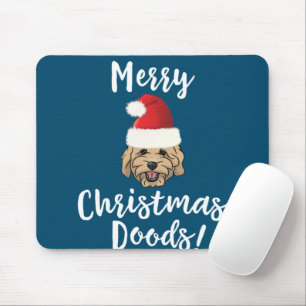 Merry Christmas Goldendoodle Funny Golden Doodle Mouse Pad