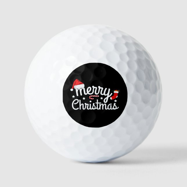 Merry Christmas   Golf Balls (Front)