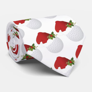 Merry Christmas Golf Design Tie